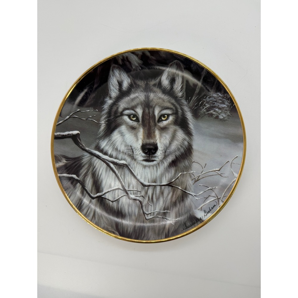 Franklin Mint Call of the Wild Wolf Collector Plate Cassandra Graham HI 5965 8in